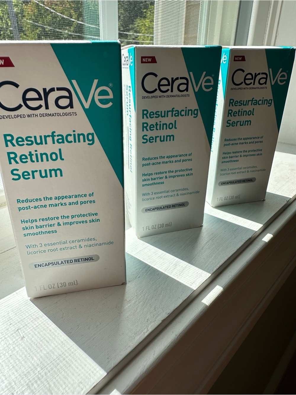 Cerave Resurfacing Retinol Serum - new 3 boxes